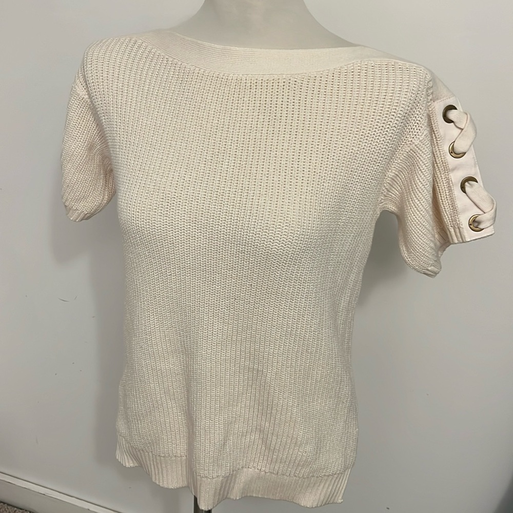 Lauren Ralph Lauren top extra small cable knitted cream